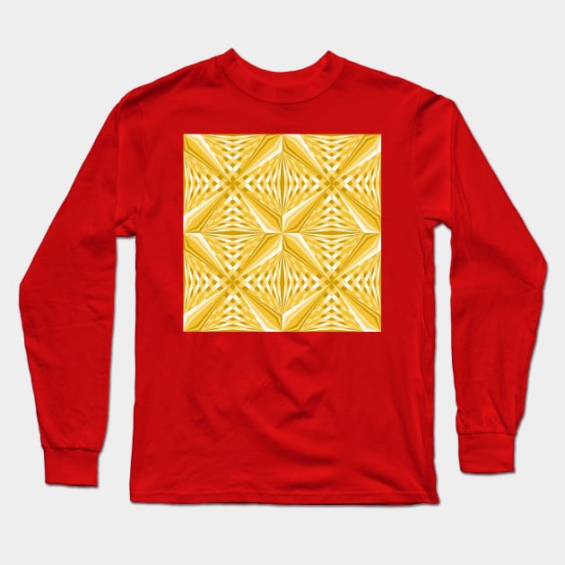 Marigold Geometric Star Long Sleeve T-Shirt by Carolina Díaz